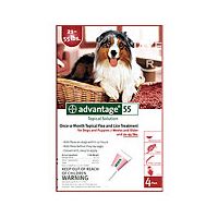Bayer Advantage 55 Spot On 4 Pack For Dogs 21   55 lb