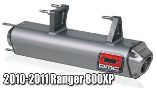    01 QUIET SLIP ON EXHAUST ANODIZ​ED POLARIS RANGER 800 XP 2010 2012