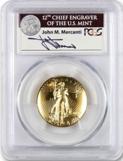 2009 ULTRA HIGH RELIEF UHR $20 GOLD PCGS MS70 Mercanti Autographed 