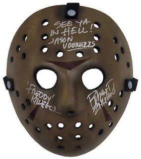 Robert Englund Freddy Krueger Signed To Jason Voorhees Mask ASI 