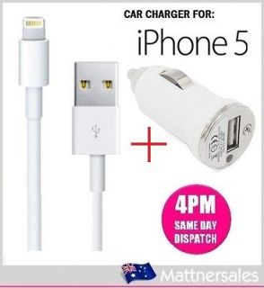 Car Charger Apple for iPhone 5 5G iPod Touch 5 5th Nano 7 iPad USB 