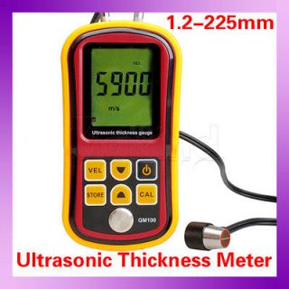 Ultrasonic Thickness Meter Tester Gauge Velocity GM100 Digital 1.2 