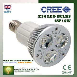 E14 SES EDISON SCREW 6W/9W WATT CREE LED SPOTLIGHT DOWN CEILING LIGHT 