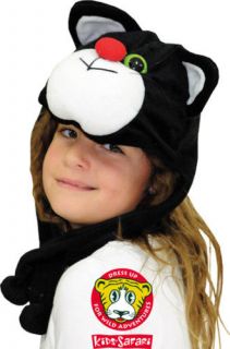 kids safari cat hood hoodie hat tail costume dress up