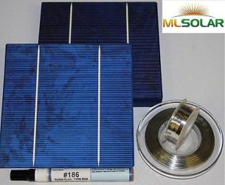 110 Multi A Grade Solar Cells 6x6 3.9W Each Cell with Tabbing, Bus and 