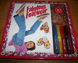 NEW Fabulous Footwear Bead Craft Kit SHOES Kids Activity Book SET Art 