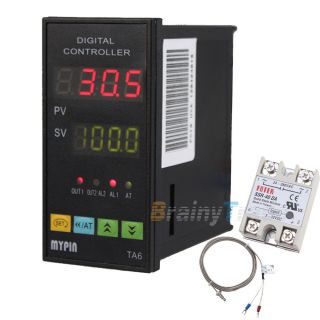 Dual Display Digital PID Temperature Controller w/ 6Ft Thermocouple 