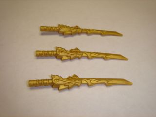 lot of 3 lego GOLDEN dragon sword 2507 NINJAGO weapon Kai new