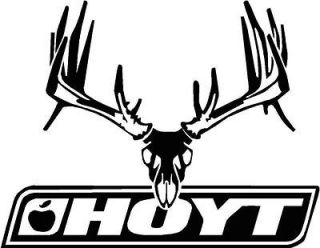 Hoyt Whitetail Skull 12 Bowhunting Hunting Truck Decal Window Sticker