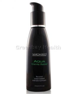 Wicked Aqua Candy Apple Flavored Edible Waterbased Lubricant Massage 