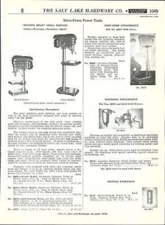 1948 49 AD Boice Crane Power Tools Helmet Head Drill Press Lathe Jig 