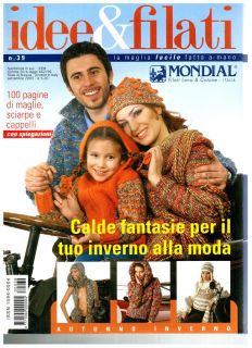 IDEE & FILATI MONDIAL ITALIAN ENGLISH NO 39 FAMILY KNITTING MAGAZINE 