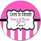 Personalised WEDDING STICKERS LABELS sweet table candy buffet 