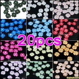 20x Acrylic Flower Rhinestones For 3D Nail Art Tips Decorations