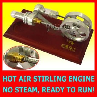 1500 RPM HOT AIR STIRLING ENGINE WITH 2 FLYWHEELS, EDUCATION 