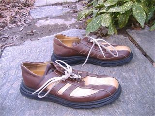 jazzy fennix italy brown cream leather casual shoes 10 5