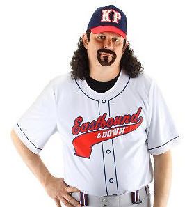 Adult TV Show Eastbound & Down Kenny Powers Jersey Shirt Hat Goatee 