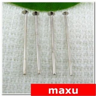 160 silver plated metal flat head needle pins for DIY necklace 