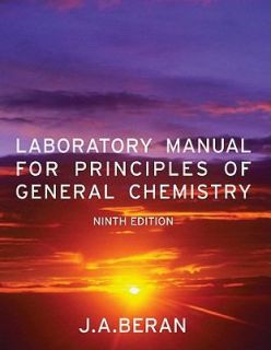 Principles of General Chemistry by Jo Allan Beran 2010, Paperback, Lab 