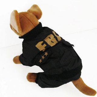 fbi costume cute jumpsuit pet dog clothes chihuahua l time