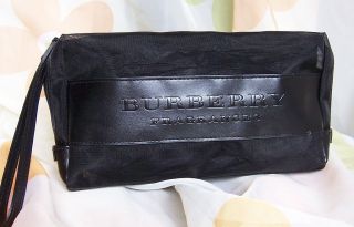 burberry cosmetic makeup case bag black  25