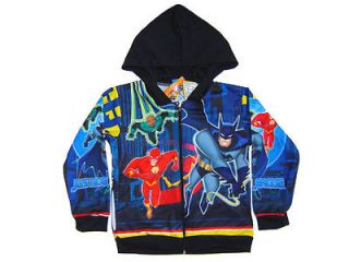 JUSTICE LEAGUE Batman Flash Jacket Coat Top Kids Boys Clothes NEW Age 