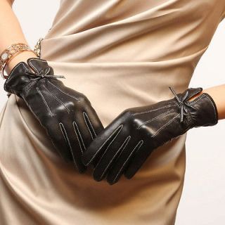 Black & L Women Italian nappa leather Winter Warm gloves 3 classic 