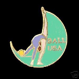 usa ball rhythmic gymnastics pin interesting design time left $