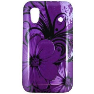 Samsung Galaxy Ace S5830 designer print Purple floral hard cell phone 