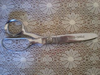 Vintage Antique Chrome plated Wiss Pinking Shears Scissors sewing item 