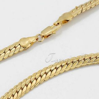 6MM MENS 18K Yellow Gold Filled Herringbone Necklace Link Chains GN31