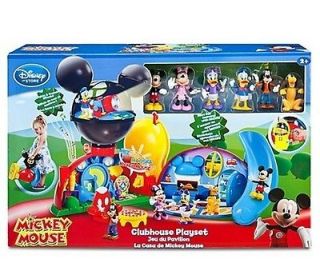 Deluxe Mickey Mouse Clubhouse Play Set NEW Lights And Sound + 6 Disney 