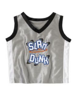 NWT Gymboree Slam Dunk Tank Top 18 24 m Basketball Gray Black Shirt 