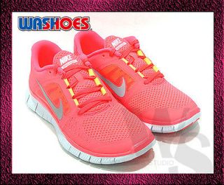 2012 Nike Wmns Free Run 3 Hot Punch Pink Silver White 510643 600 US 6 