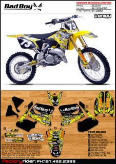 Bad Boy Suzuki Motocross Graphics RM 125/250 2001 09 Dirt Bike 