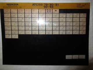Newly listed 1979 1983 Honda ATC 110 Microfiche Parts Catalog ATC110 