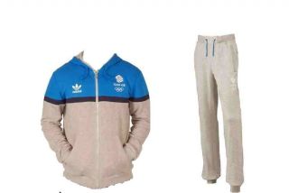 Brand New Adidas Originals Team GB Mens Fleece Hooded Tracksuit Multi 