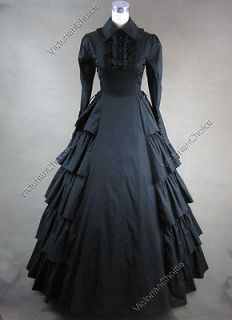 Victorian Gothic Lolita Cosplay Dress Ball Gown Reenactment 007 XXL