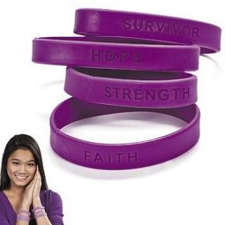 24 PURPLE PANCREATIC, THYROID, TESTICULAR CANCER SILICONE SUPPORT 