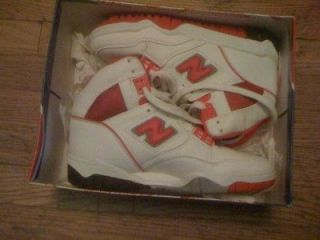 VINTAGE NEW BALANCE 515 SZ 6 WHITE + RED NIB SNEAKERS NOS RARE NEW OLD 