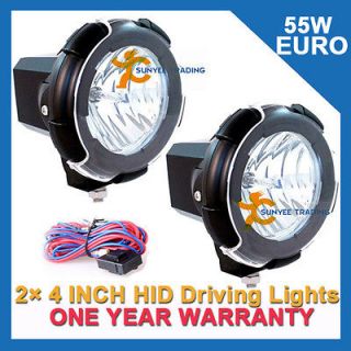 55W 4 INCH HID XENON DRIVING LIGHTS EURO SPREAD OFFROAD 4X4 4WD 