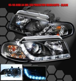 96 97 98 99 AUDI A4 S4 B5 DAYTIME R8 DRL LED 2IN1 PROJECTOR HEADLIGHT 
