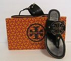 New Tory Burch Women Miller Tumbled Leather Thong Sandals US 5 5 8 5 