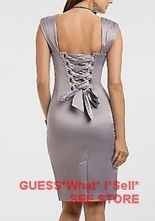 NWT $218 MARCIANO GUESS Brooke Corset Dress Wiggle Pencil Lace Up Back 
