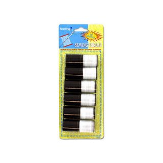 New Wholesale Case Lot 240 Black White Thread Spools SEWING