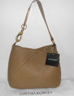   ROWLEY HANDBAG TAUPE QUILTED LEATHER HOBO BAG JOLIE CR40084 NWT $310