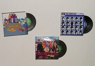 Dollhouse Miniature RECORD ALBUMS THE BEATLES popular mix #2 Buy 3 