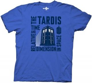 Doctor Who Tardis Time & Relative Dimension in Space Adult T Shirt