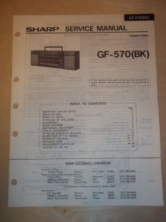 sharp service manual gf 570 570bk radio boombox time left