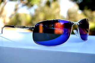 mens womens medium aviator BLUE MIRROR POLARIZED Sunglasses 308
